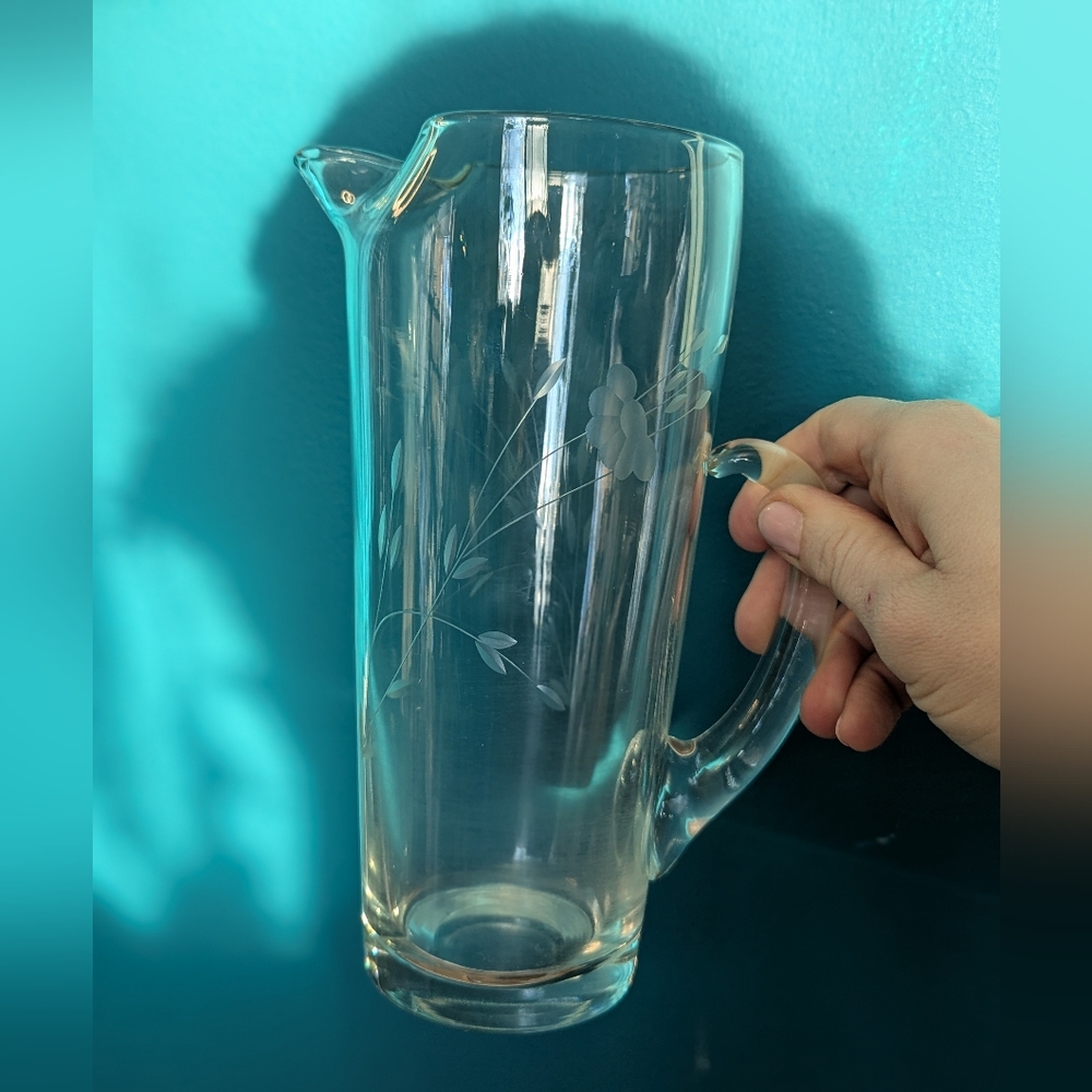 Elegant Clear Glass Pitcher